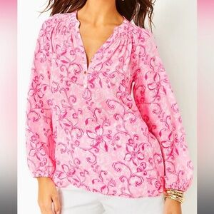 Lilly Pulitzer Conch Shell Pink Flaming Garden Elsa
